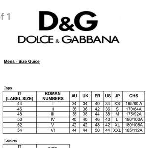 dolce gabbana sizing|Dolce & Gabbana shirt size chart.